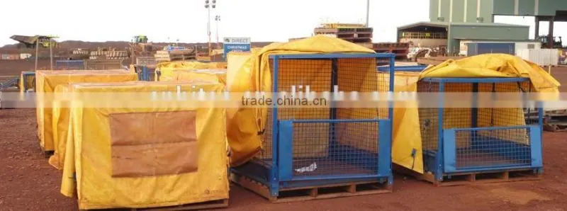 uv resistant waterproof polyester pvc plastic pallet cover manufacturers