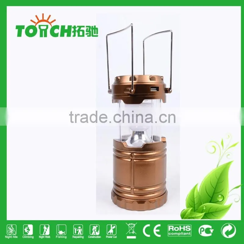 Flashlight Manufacturer Plastic Solar Rechargeable Camp Light Long Working Hour 3*AAA Battery Tent Lamp Emergency Lantern