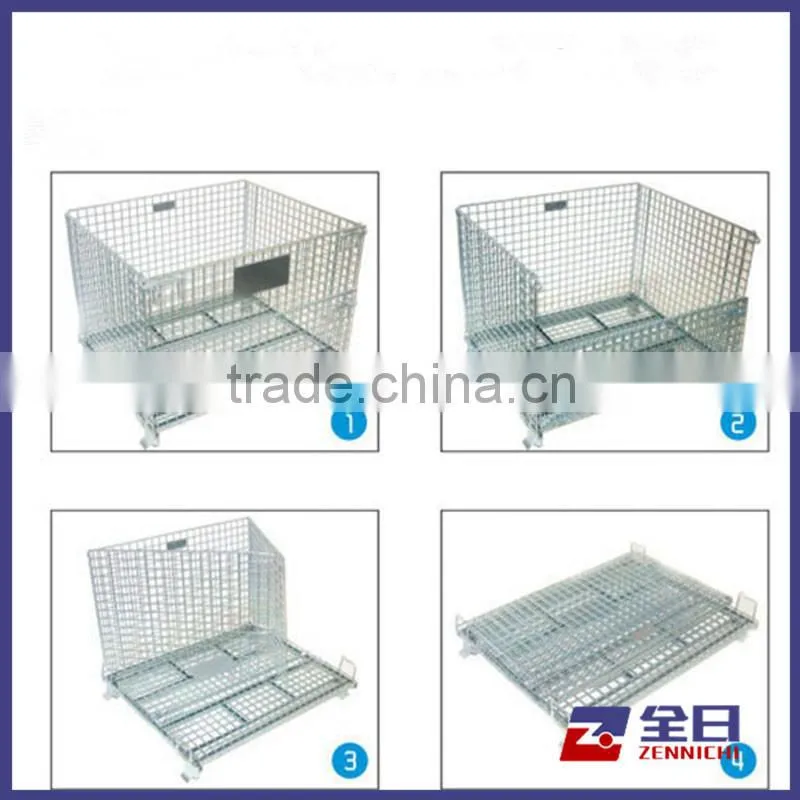 Mesh Stackable Pallets with Wheels