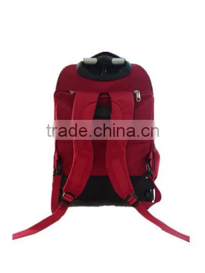2015 hot design Polyester school trolley bag with bright color for student
