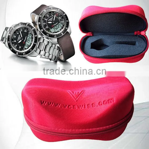 shockproof and waterproof EVA watch case with zipper