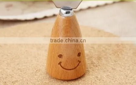 Hotsale Wooden handle stainless steel kitchen utensils stainless steel bottle opener
