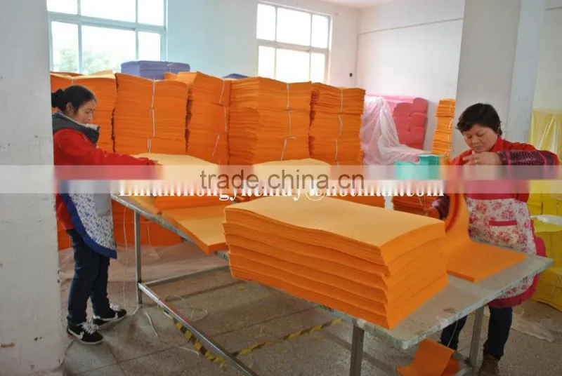 Orange super absorbent germany needle punched nonwoven floor cleaning cloth