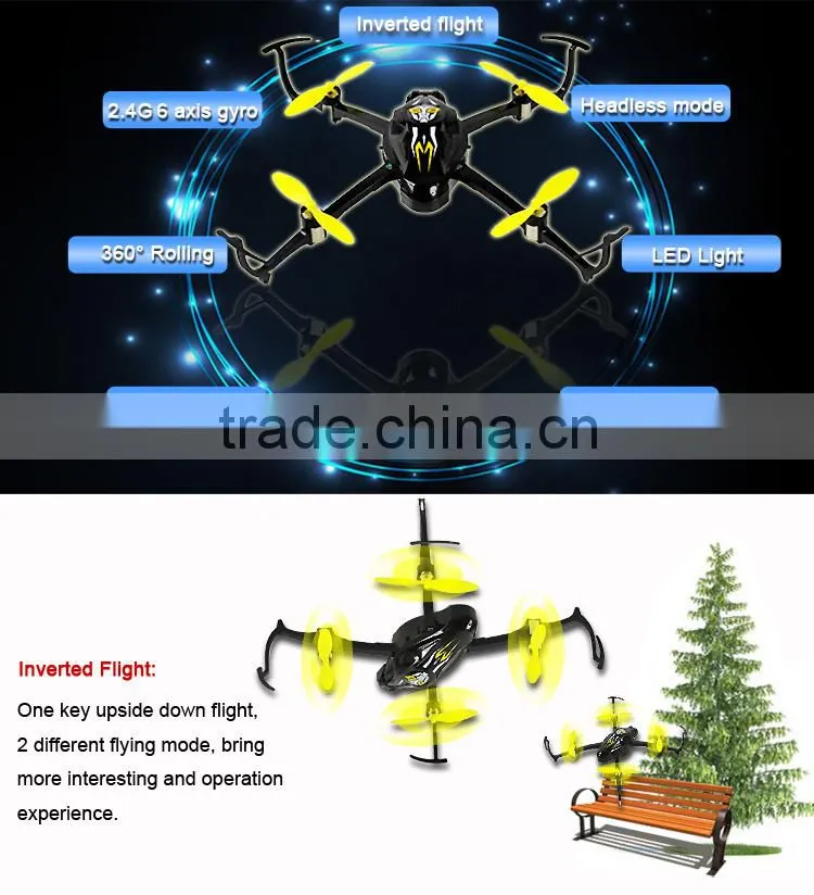 Two flying mode 2.4G micro drones toys with upside down flight.