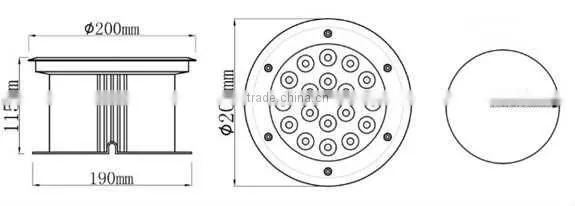 WarmWhite18w Waterproof LED Inground Light