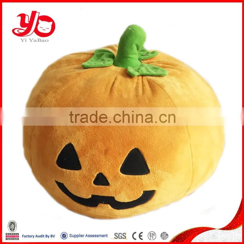 Custom soft stuffed plush pumpkin, plush halloween pumpkin