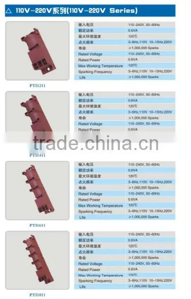 Gas ignition ceramic ignition needle