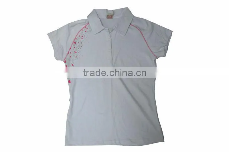 women newest plain short sleeve slim fit custom polo shirt
