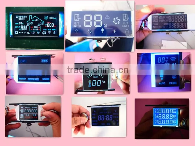 backlit lcd display for household appliances screen