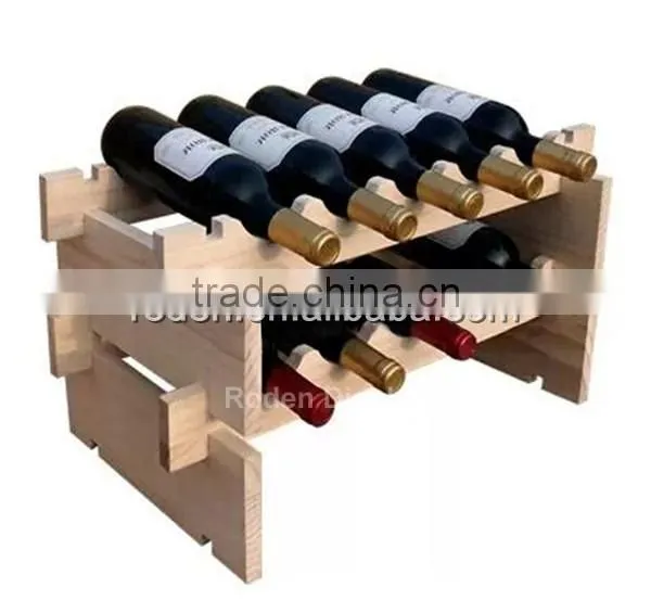 Hot Sale Wine Floor Stand Wooden Wine Display Stand With LED Lighting