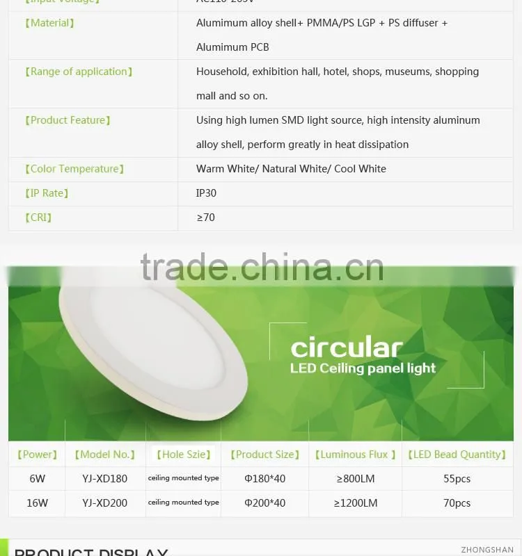 2016 high quality special led ceiling light 16W 200*10mm LED panel light