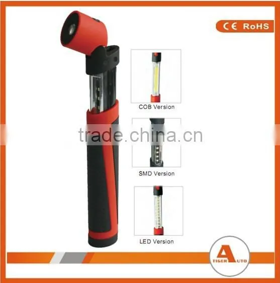 High Quality Extenable body lamp Battery led work lamp with foldable torch