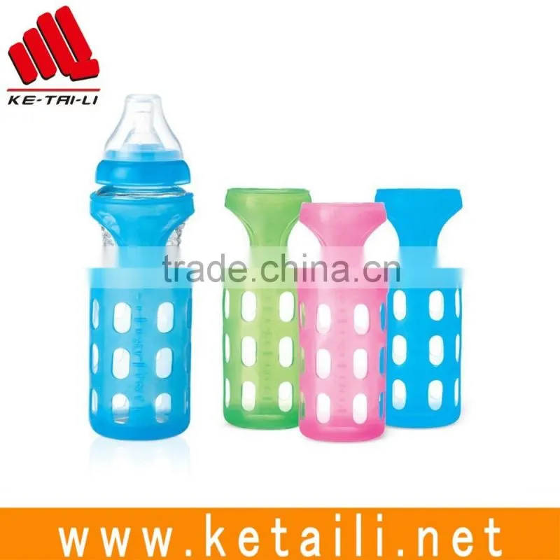 Made in China Protective Silicone Rubber Glass Water Bottle Skin Cover Sleeve Supplier