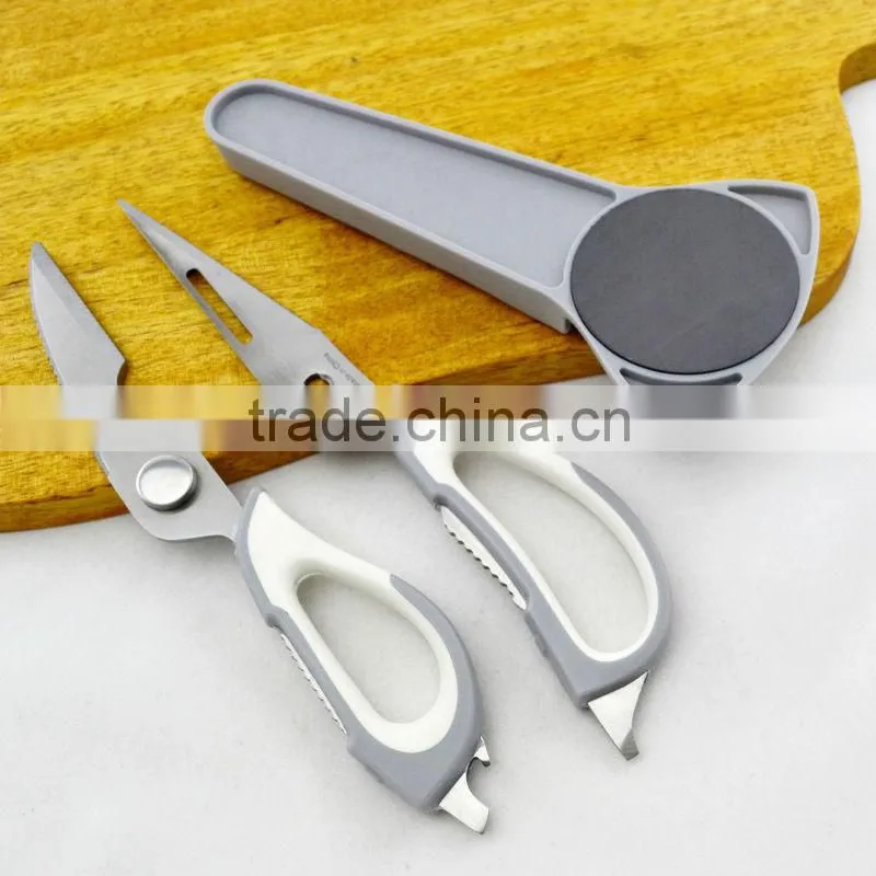 Multifunction PP TPR Handle Scissors With Magnet