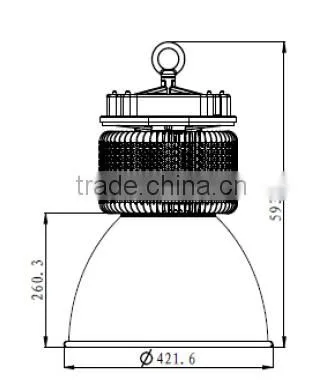 250W led high bay light new lighter 250w high bay led DLC UL CE 250w metal halide high bay