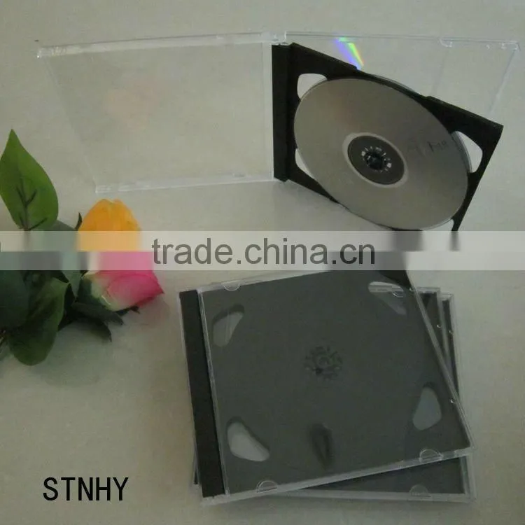 10.4mm double black tray clear CD case