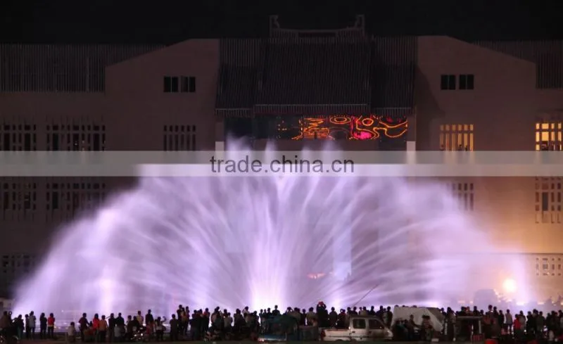 Round Shape Water Screen Projection With Laser Show System For Large Lake