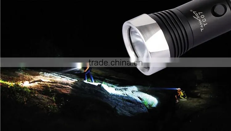 Waterproof performance 5 modes led flashlight rechargeable torch TC07