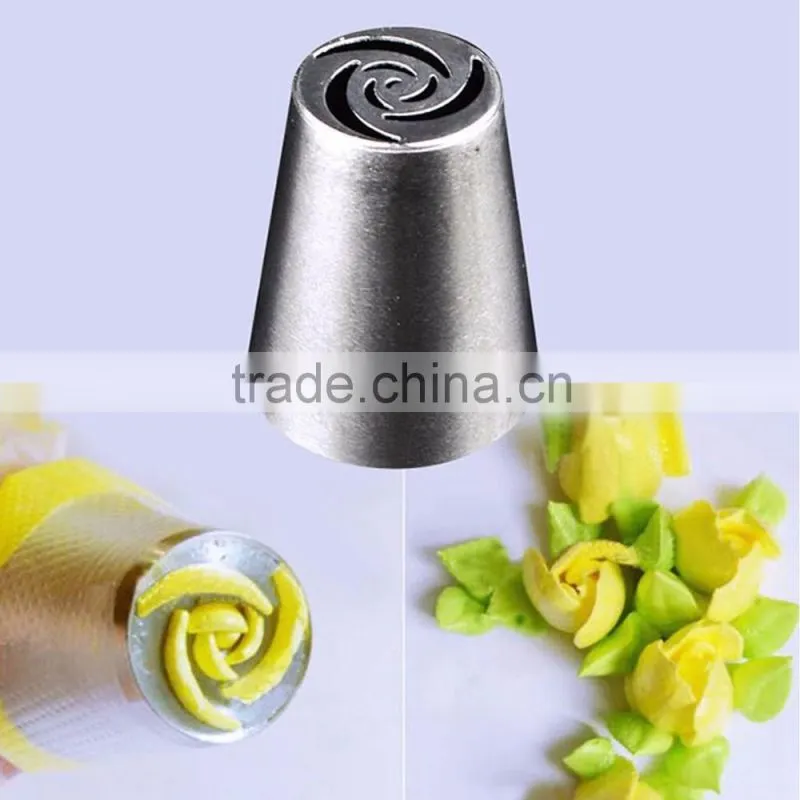 6pcs stainless steel russian tulip nozzles flower icing piping tips pastry tubes set