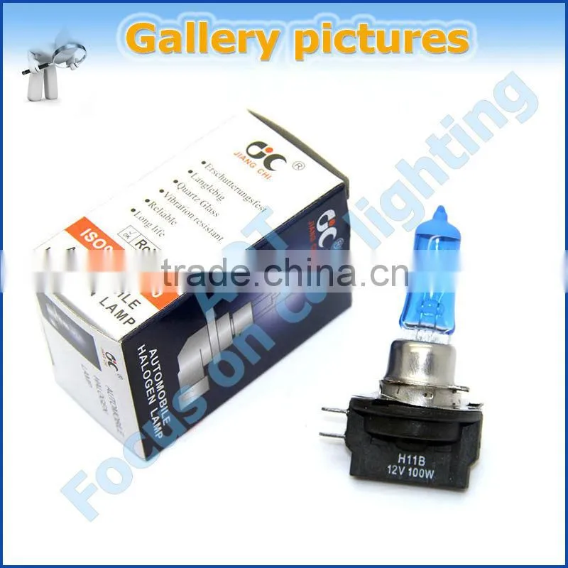 New product 12V 100W H11B 7500K automotive halogen lamp,auto plasma halogen bulbs