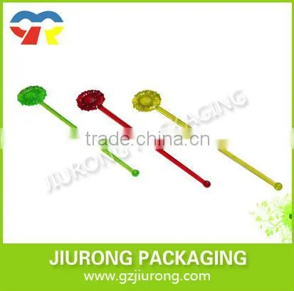 Disposable plastic different colors and shape fruit pick