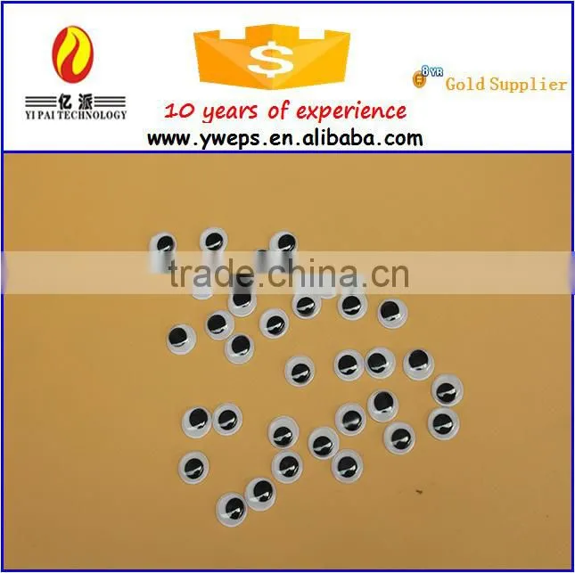 circle black pupil plastic moving eyes for doll toy