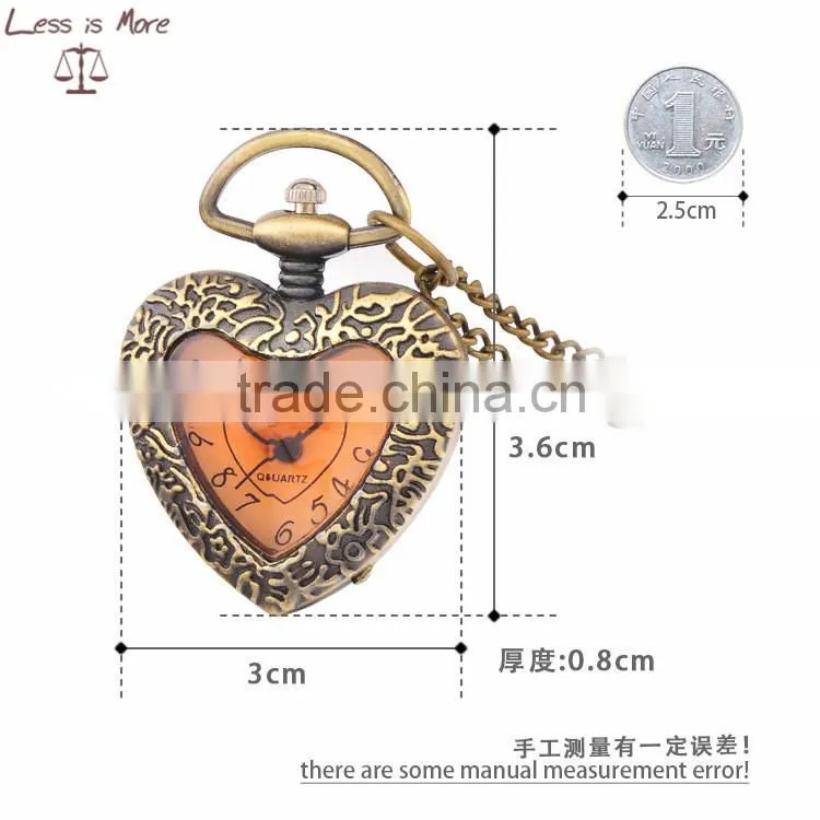 heart shape pocket watch necklace antique heart pendant