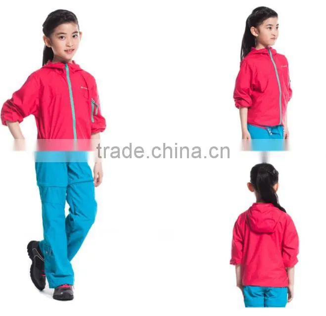 Boys & Girls Unisex outwear suntan-proof wear UV-protection wear breathable windbreaker red