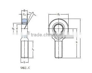 SAL10, SAL12 joint bearing/ rod end bearing