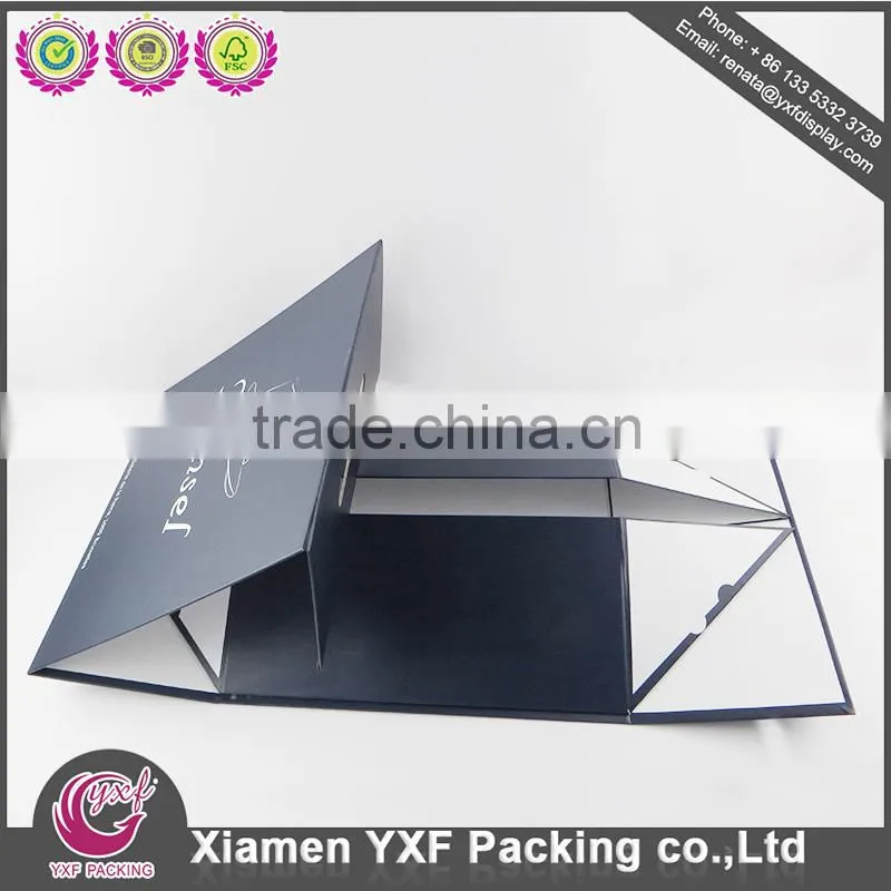 Foil Stamping overflap rigid packaging paper box, rigid box
