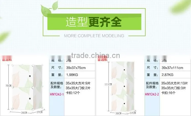 DIY portable bedroom corner plastic clothes wardrobe box