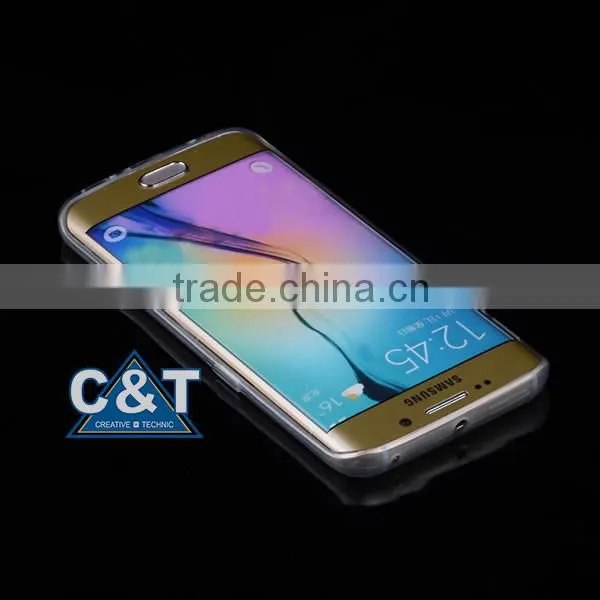 C&T Flower Ultra Slim Transparent Flexible Soft Clear TPU Gel Silicone Protective Back Case Cover For Samsung Galaxy S7 Edge