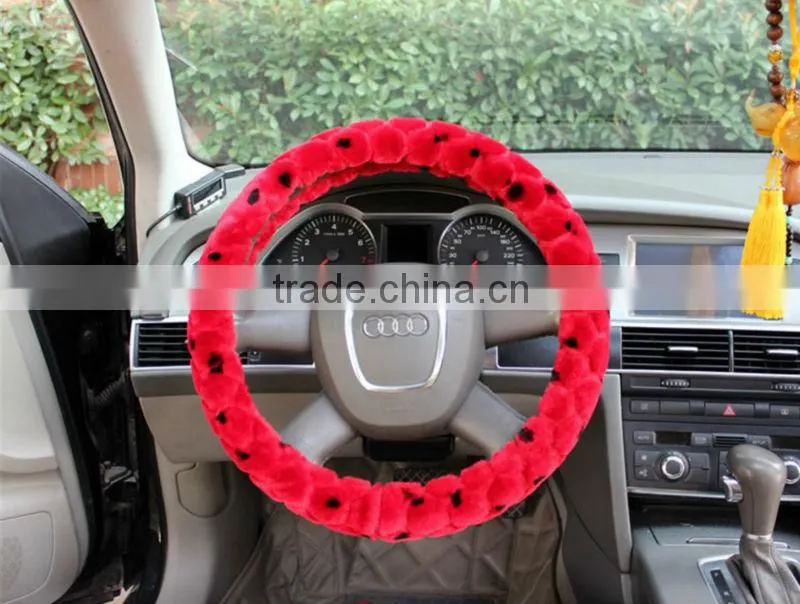 New Warm Fur Car Steering Wheel Cover