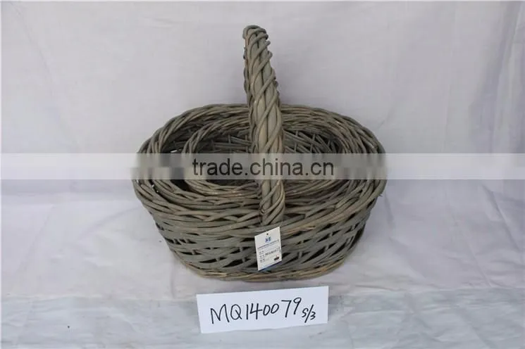 Eco-friendly cheap small willow baskets with handles cheap wicker baskets