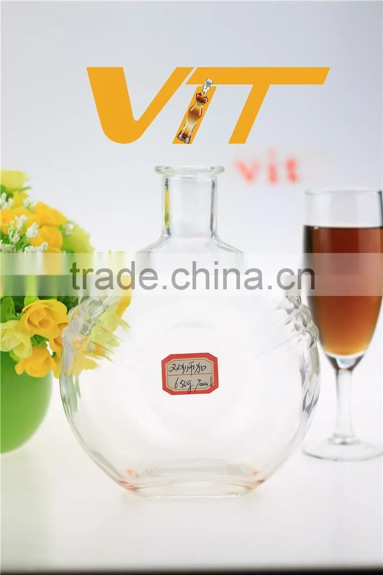 High quality champagne glass bottle sell better glass bottle wide body glass bottle