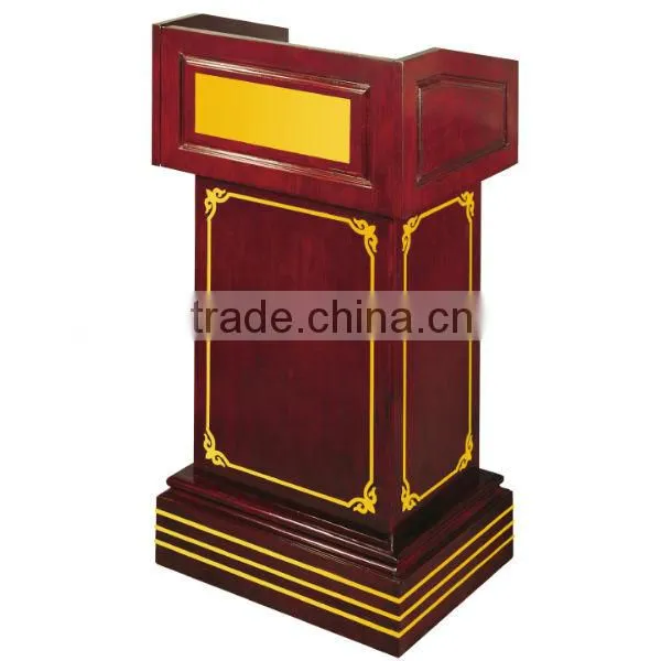 China Supply Wood Lectern Pulpit /Hotel Meeting Room Rostrum