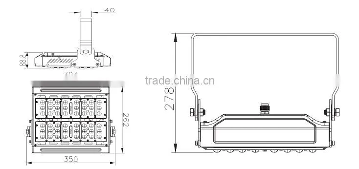 240w led flood light with sensor or emergency pack for outdoor application