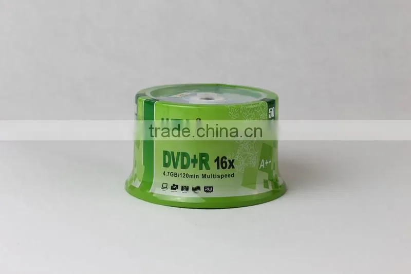 2016 best sale dvd+r blank dvd+r in 50pcs cake box
