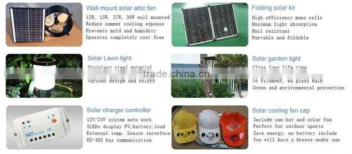 20W DC solar power system for home use solar charging