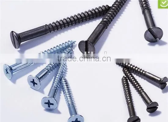 made in china pan head slotted wood screw