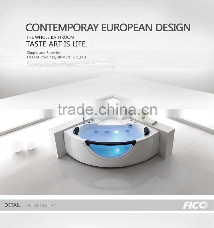 FC-255.BLwith blue front glass ,glass bathtub