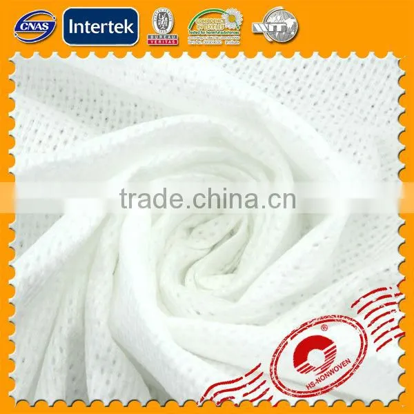 mesh spunlace nonwoven fabric in white