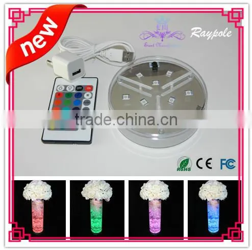 Hot selling RGB battery operated SMD led party light base/RGB vase light for event decoration