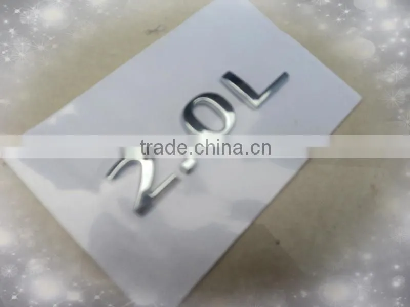 2.0L truck Plastic chrome letters