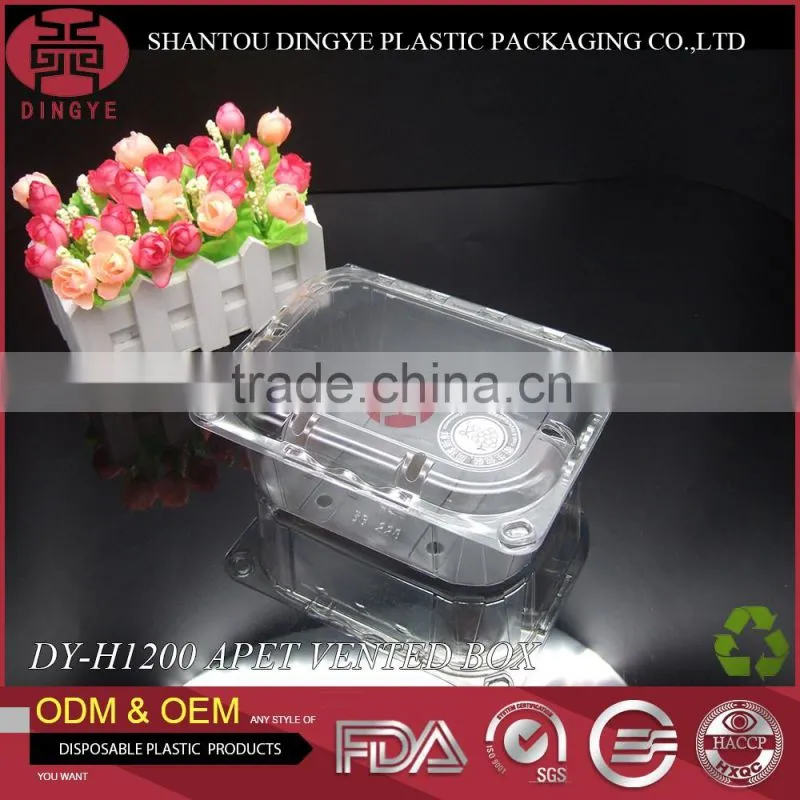Disposable Plastic PET Packaging Tray Food-grade safty Eco-friendly Transaprent DY-PA001