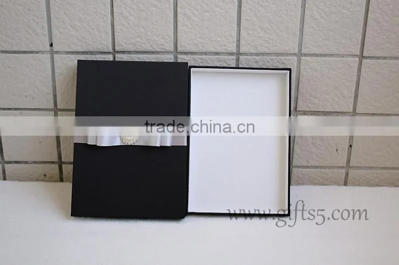 Custom Handmade Luxury Black wedding invitation gift boxes