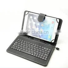 universal pu leather tablet case cover for lenovo thinkpad 8 for huawei with keyboard and elastic band strip