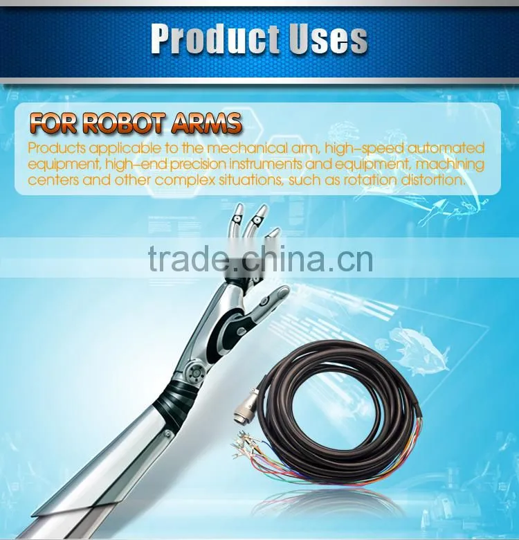 12C High Flexible control cable for robot, robot cable Flat Traveling Cable