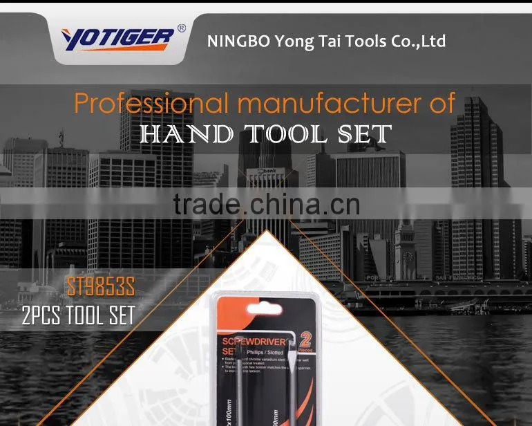 2pcs magnetic sloted, phillips head screwdriver set
