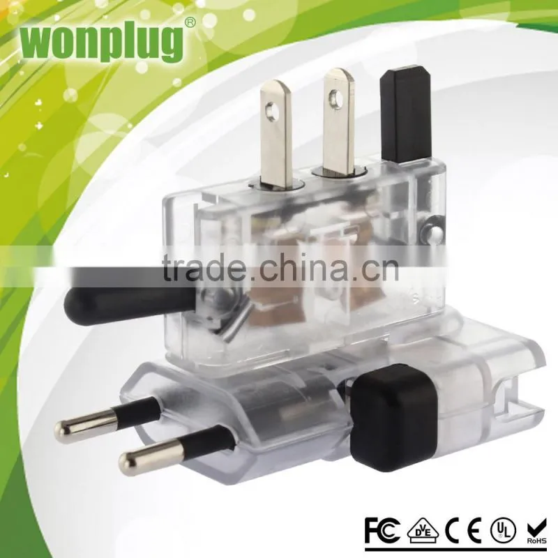 2016 Wonplug new design colourful universal travel adapter for Republic of Lithuania